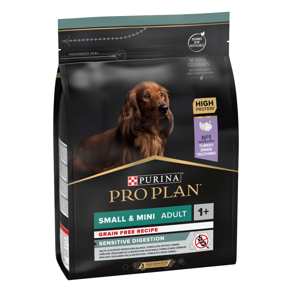 PRO PLAN SMALL & MINI ADULT 1+ SENSITIVE DIGESTION TURKEY 3kg