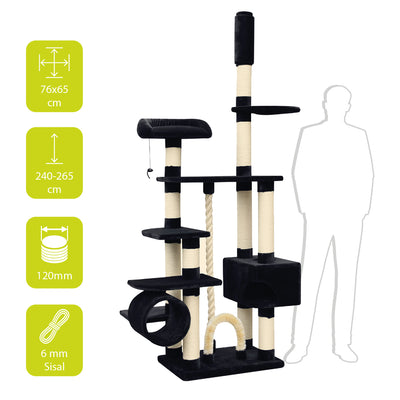 SCRATCHING TREE COMFORT KINGDOM BLACK