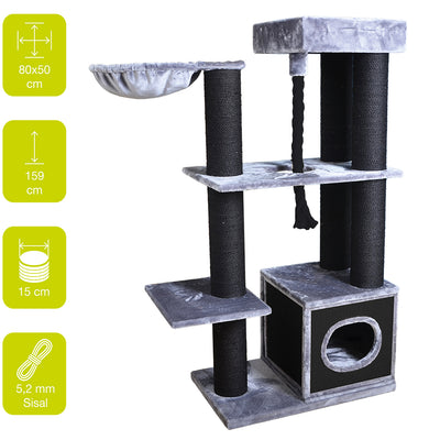 LEICESTER SCRATCHING POST DARK GREY