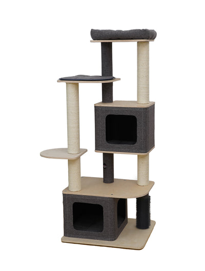 SCRATCHING TREE TRIPOLI LINEN FABRIC BEIGE