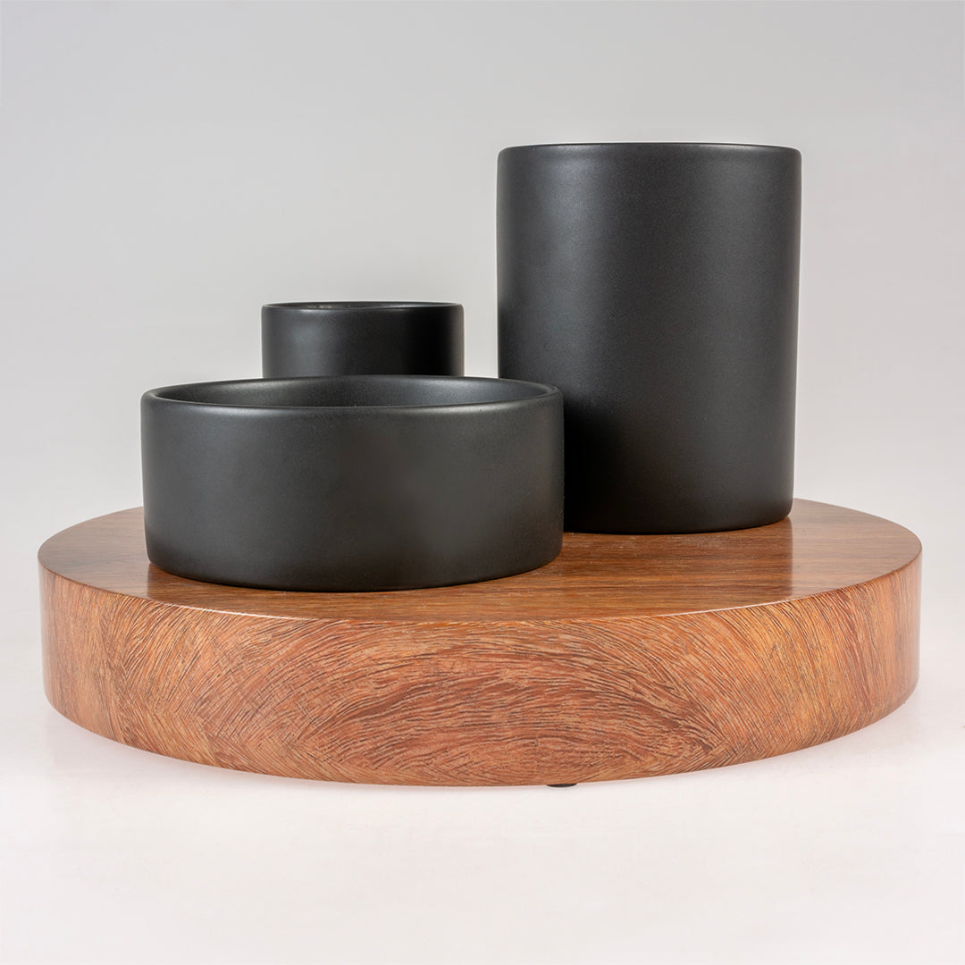 IGGY – ENRICHED FOOD TRAY WITH 3 LEVELS BLACK