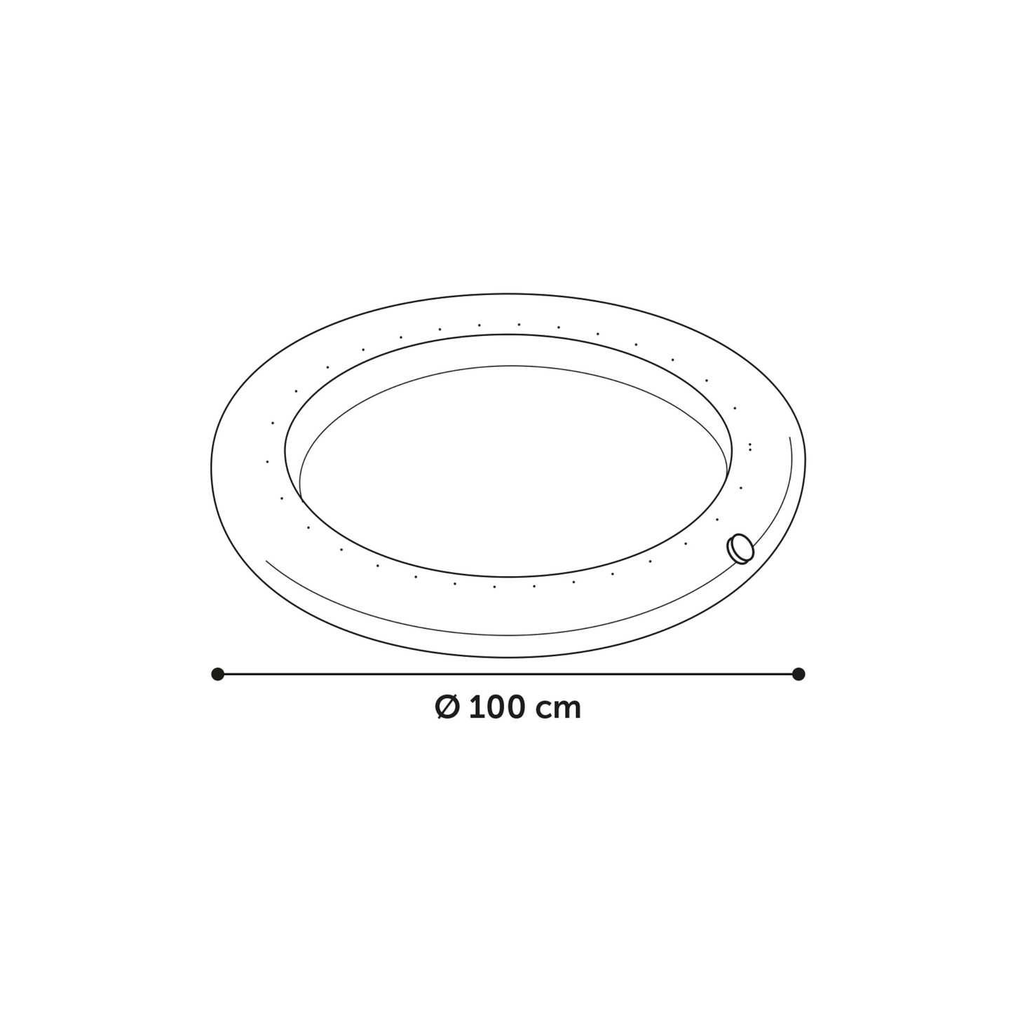 SPRINKLE MAT LENNY ROUND DARK GREY