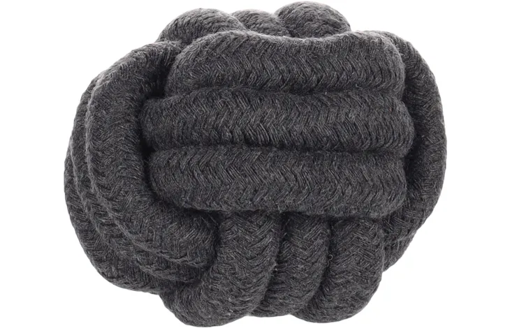 DOG TOY RINGO KNOTTED BALL DARK GREY