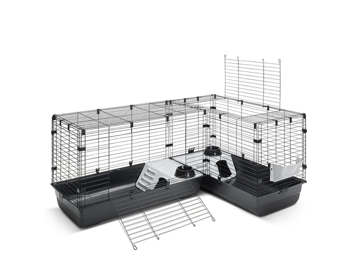 CUBIX CORNER / SPACE SAVING SMALL ANIMAL CAGE BLACK