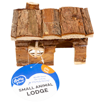 SMALL ANIMAL WOODEN LODGE BARK