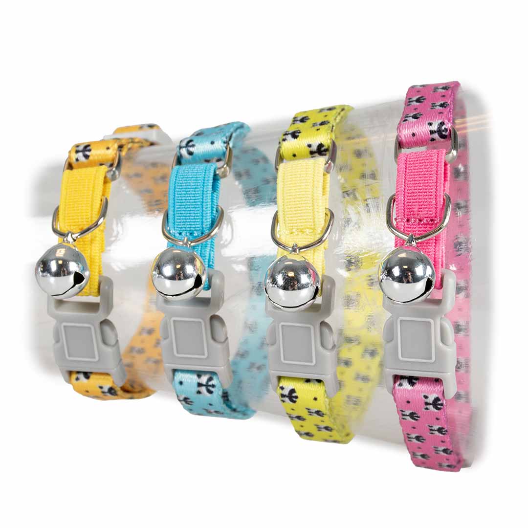 CAT COLLAR RACCOON NYLON MIXED COLOURS 20-30cm / 10mm