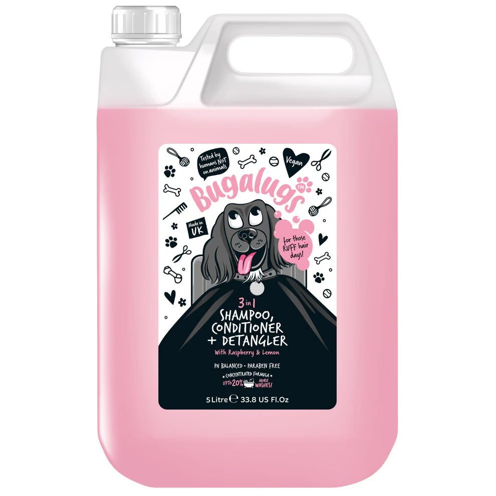 3 IN 1 RASPBERRY & LEMON SHAMPOO, CONDITIONER + DETANGLER