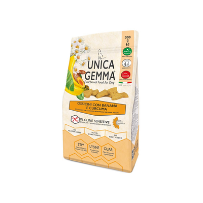 DOG BISCUIT HEART SHAPED WITH BANANA & TURMERIC 300g