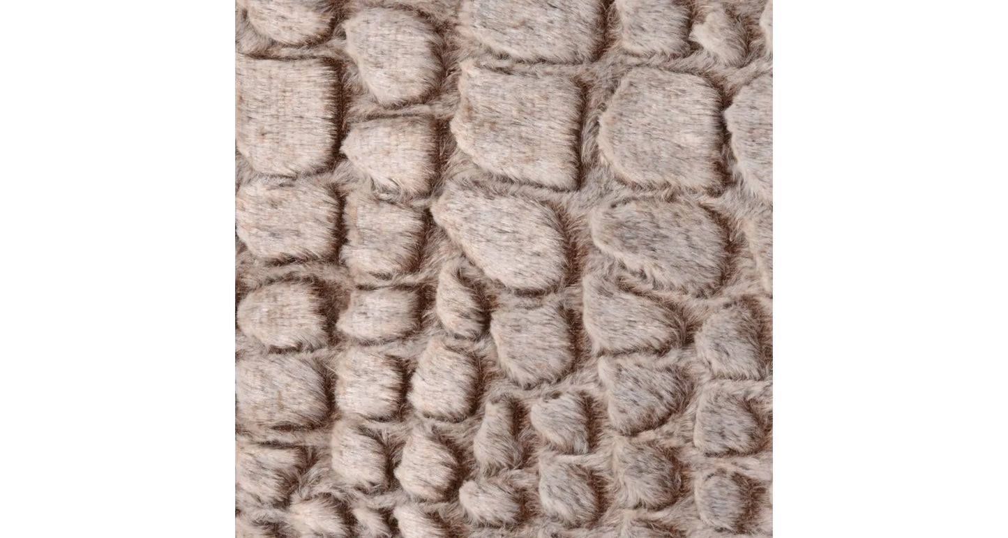 CUSHION SNOOZY OVAL + ZIPPER BROWN