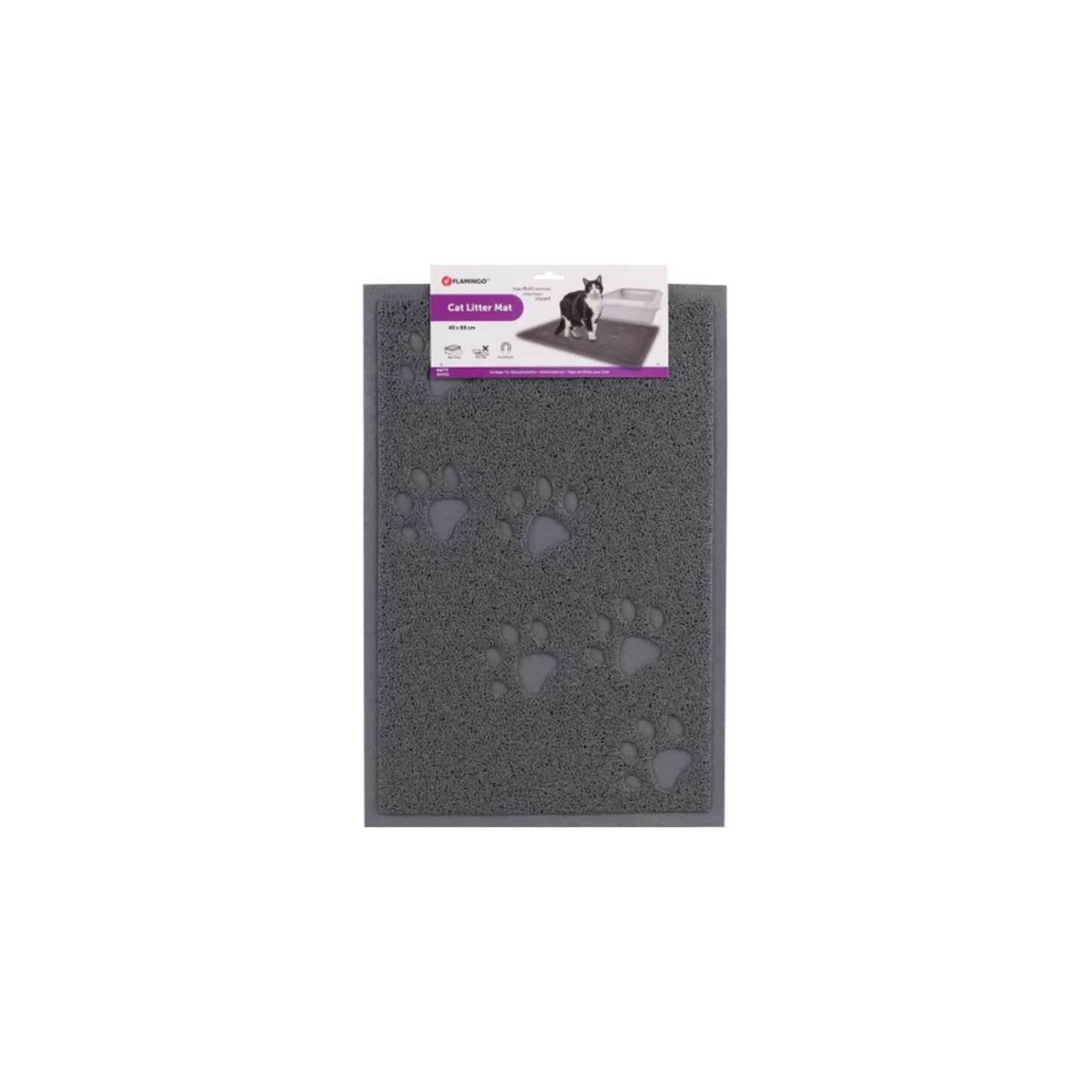 CAT LITTER TRAY MAT RECTAGLE GREY