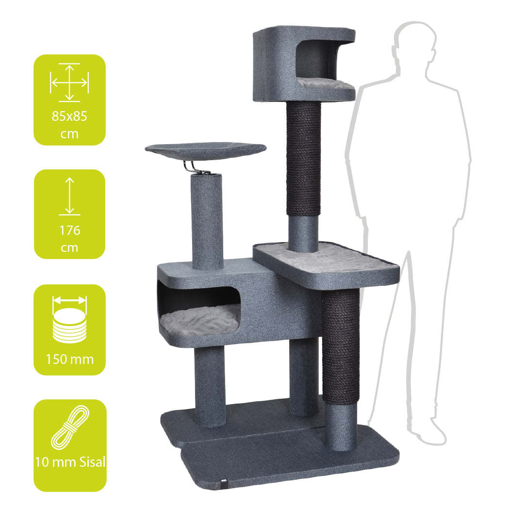CAT SCRATCHING TREE ESJA BLACK/ANTHRACITE