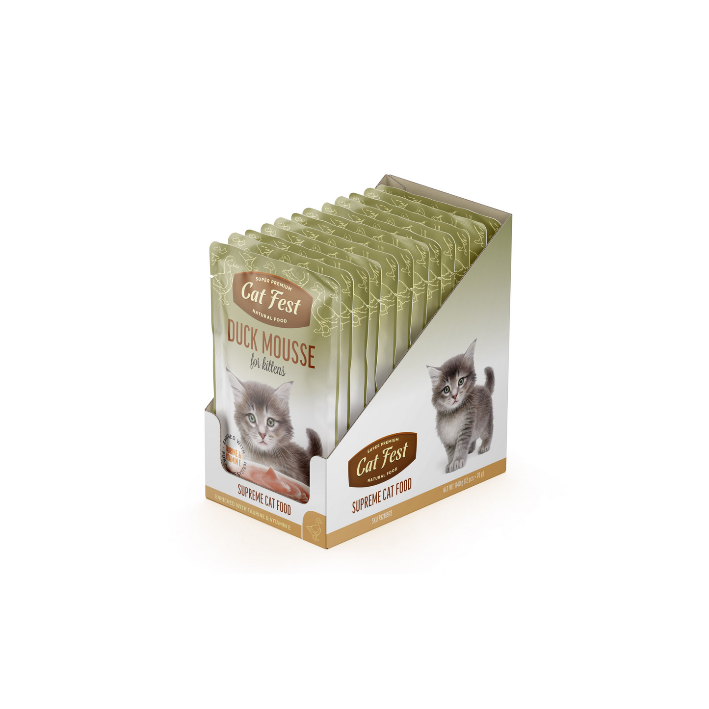 DUCK MOUSSE FOR KITTENS 70G