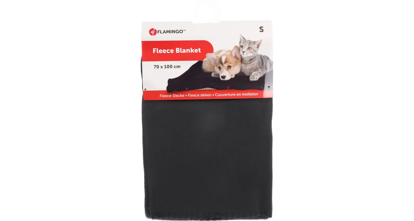 FLEECE BLANKET SALIM BLACK