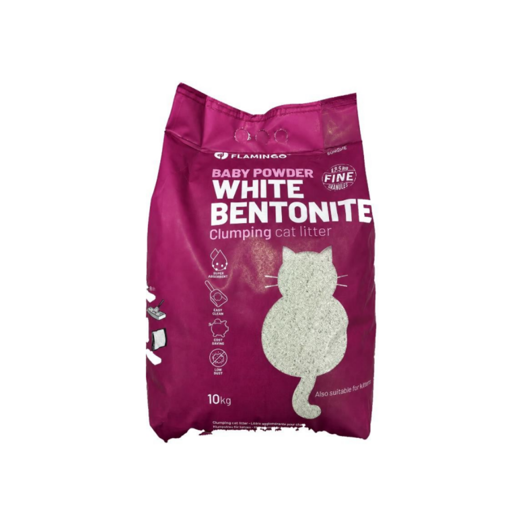 WHITE BENTONITE – CLUMPING CAT LITTER FINE 10KG