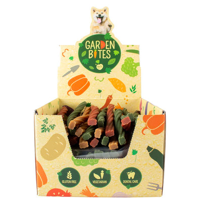 GARDEN BITES DENTAL TWISTERS LARGE DISPLAY 16cm