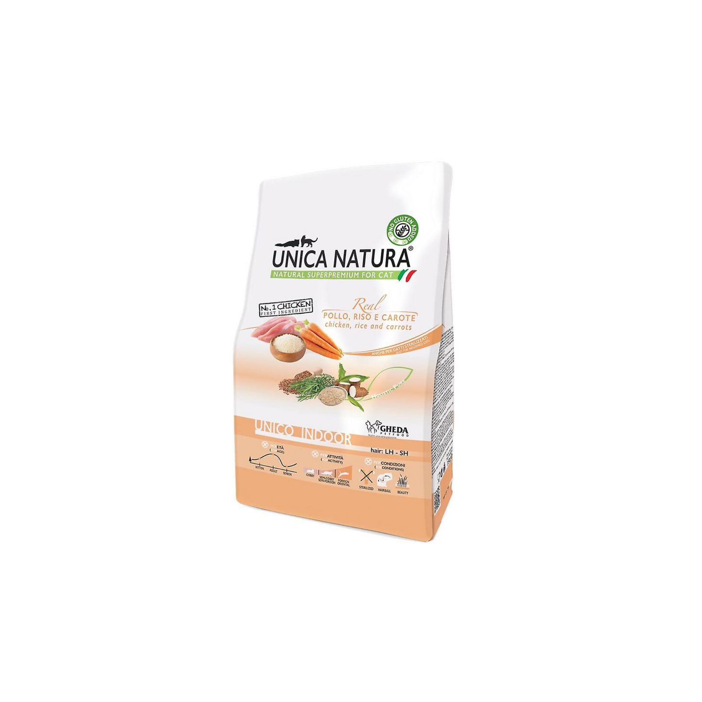 Gheda – Unica Natura Dry – Indoor Chicken, Rice and Carrots