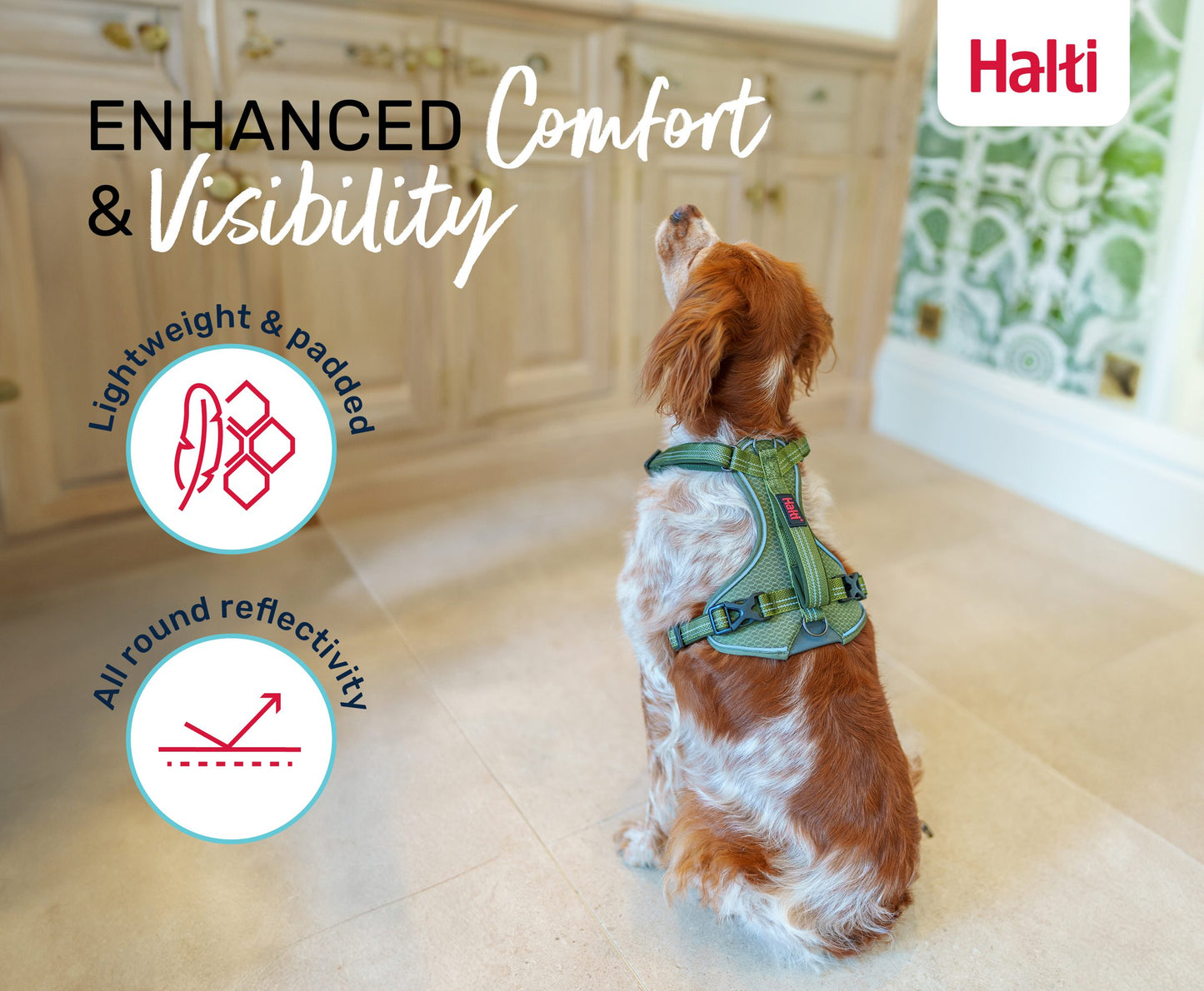 HALTI ANATOMY HARNESS GREEN