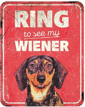 WARNING SIGN DACHSHUND
