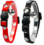 КОШАЧИЙ ОШЕЙНИК С СЕРДЕЧКАМИ ОТРАЖАЮЩИЙ