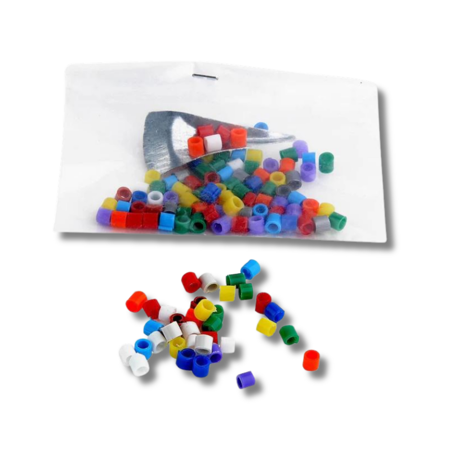 MULTICOLORED PLASTIC RINGS