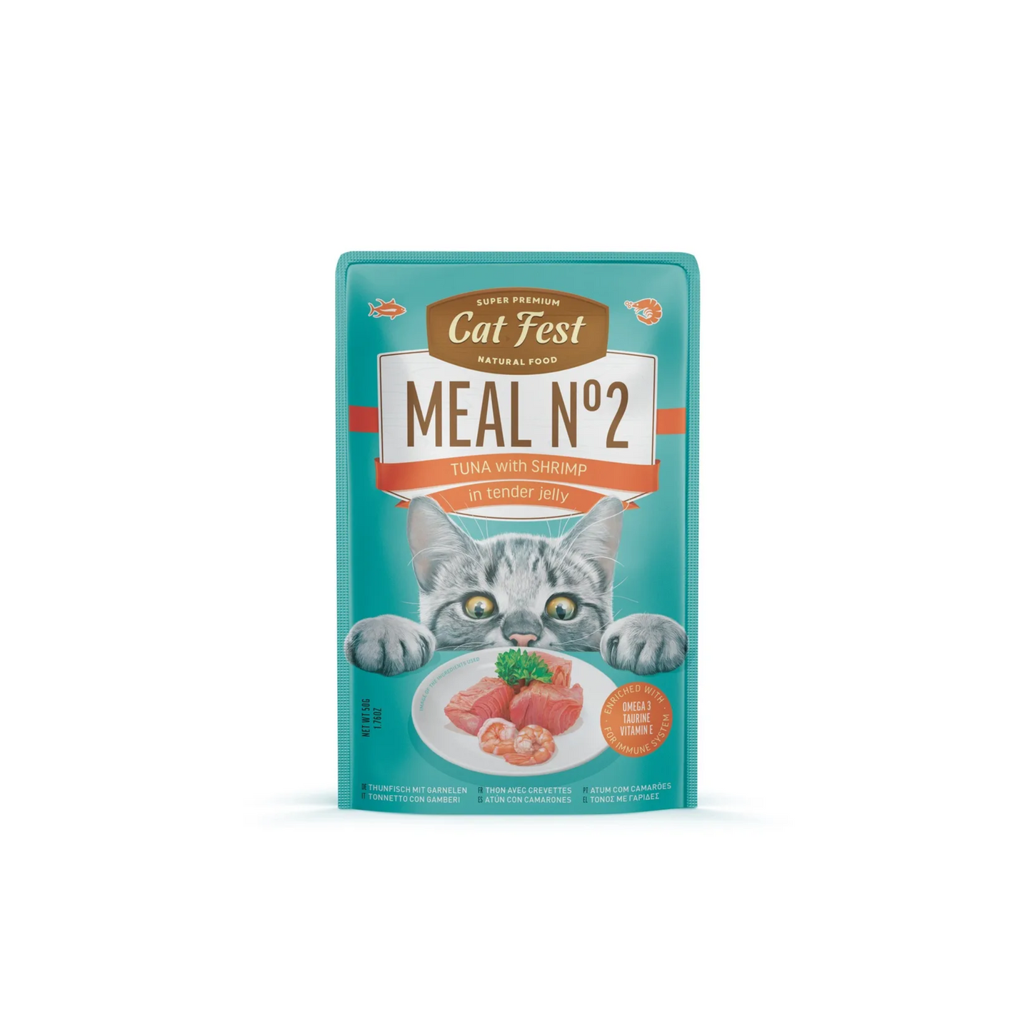 CATFEST TUNA IN TENDER JELLY MEAL 50G