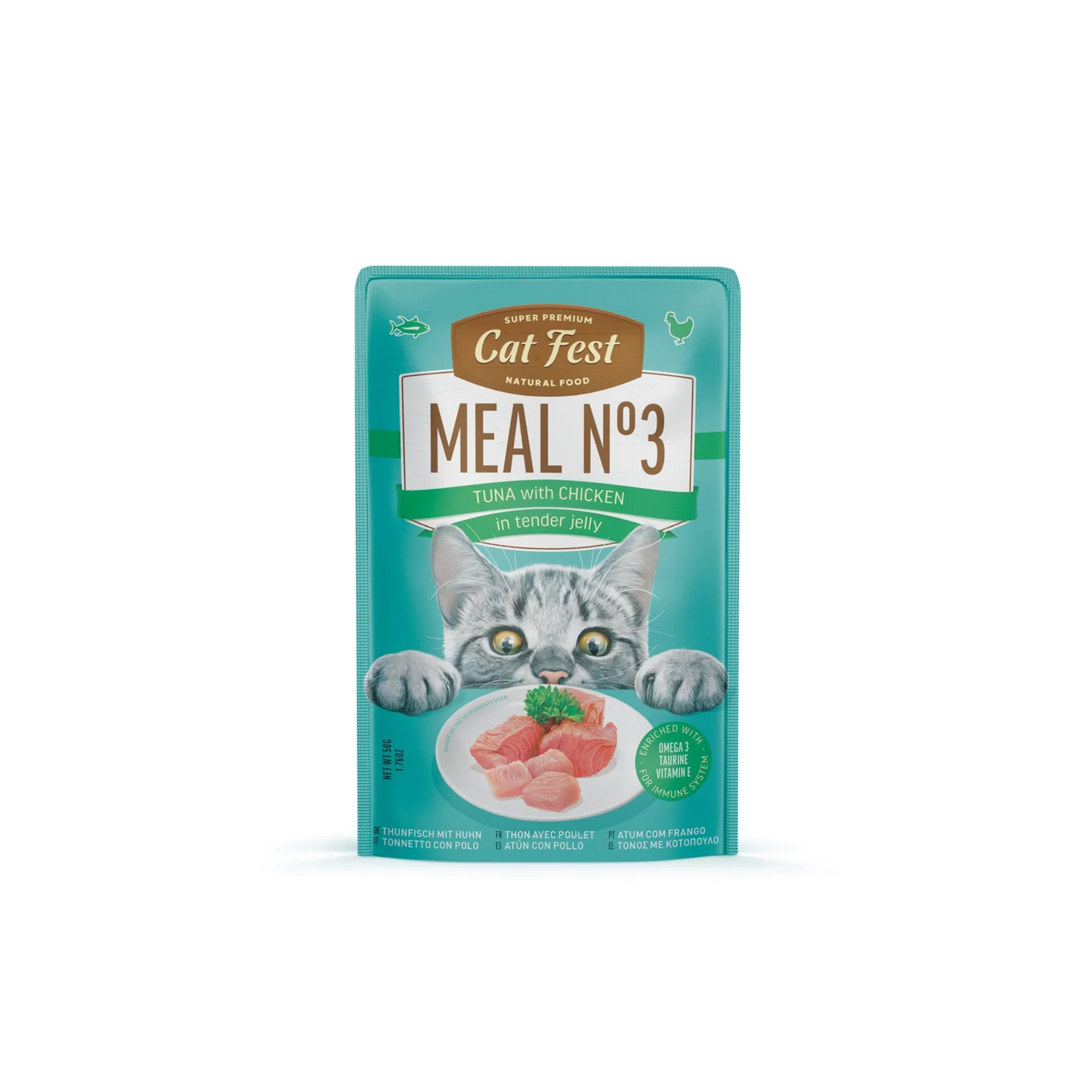 CATFEST TUNA IN TENDER JELLY MEAL 50G