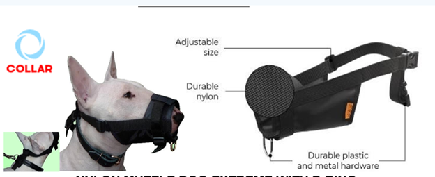 NYLON MUZZLE DOG EXTREME WITH D RING