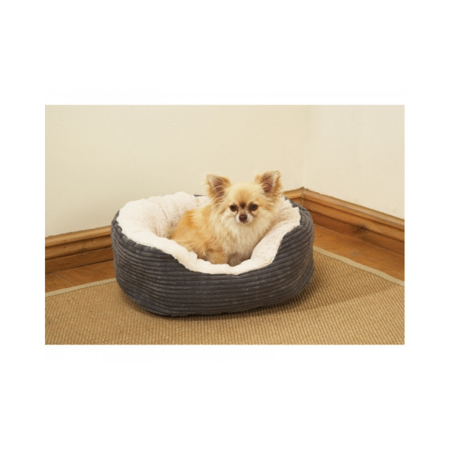 GREY JUMBO CORD/PLUSH