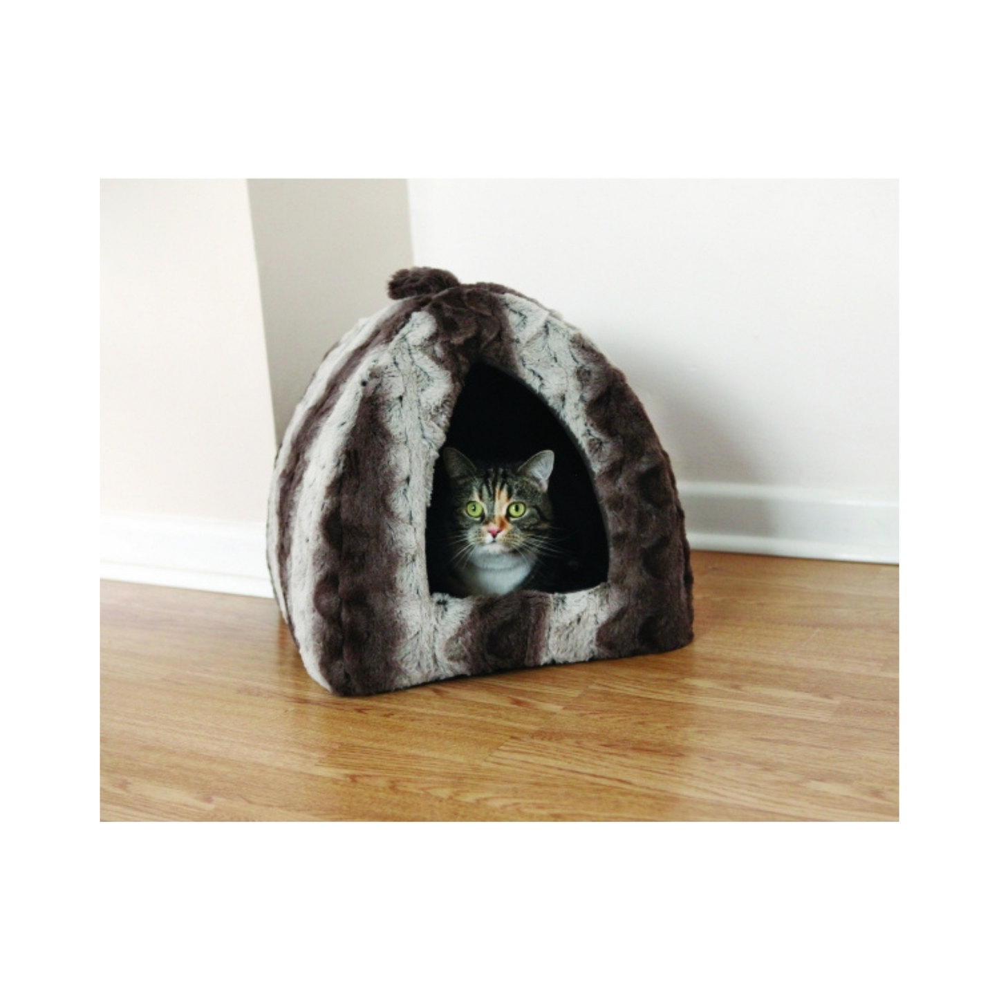 GREY/CREAM SHUGGLE PLUSH PYRAMID