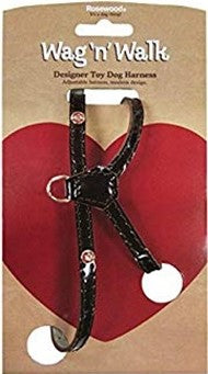 WAG N WALK DESIGNER LEATHER HARNESS FOR TOY & PUPPY DOGS