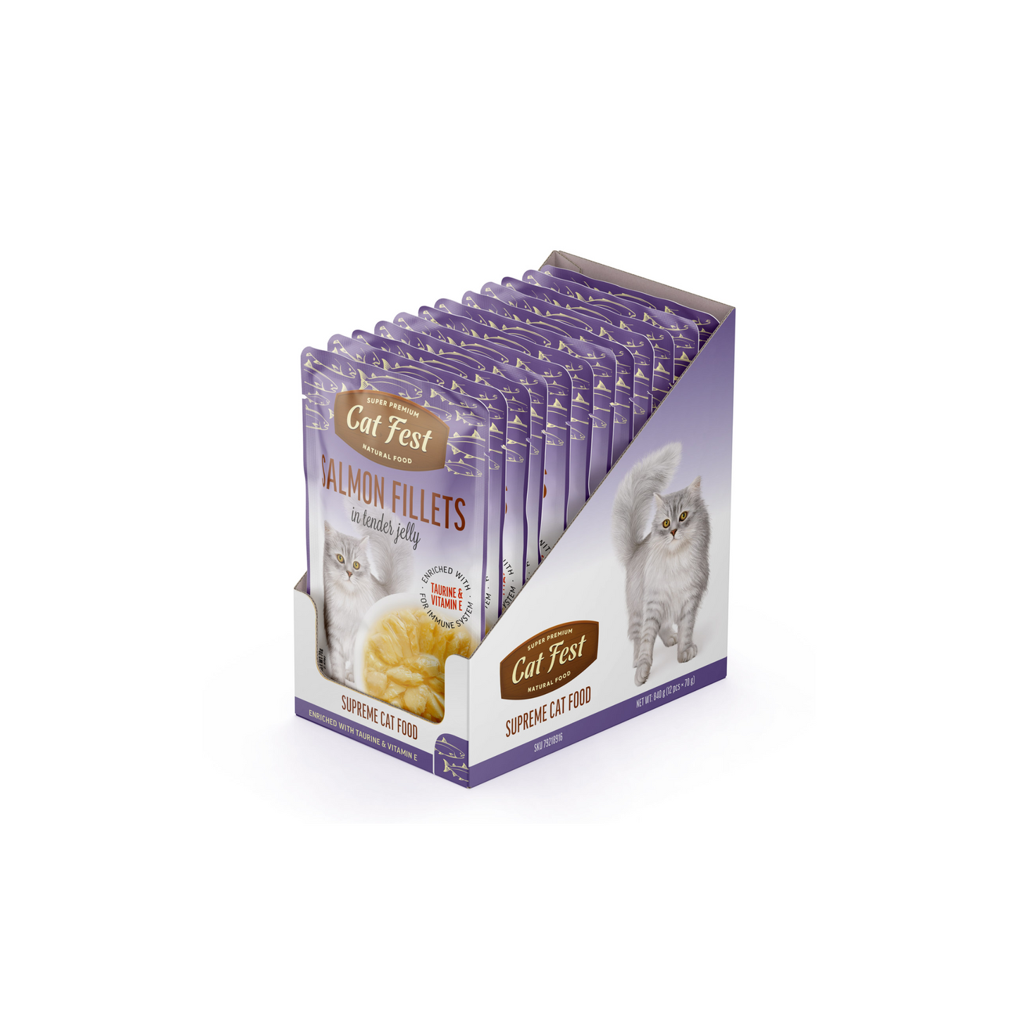 SALMON FILLETS IN TENDER JELLY 70G