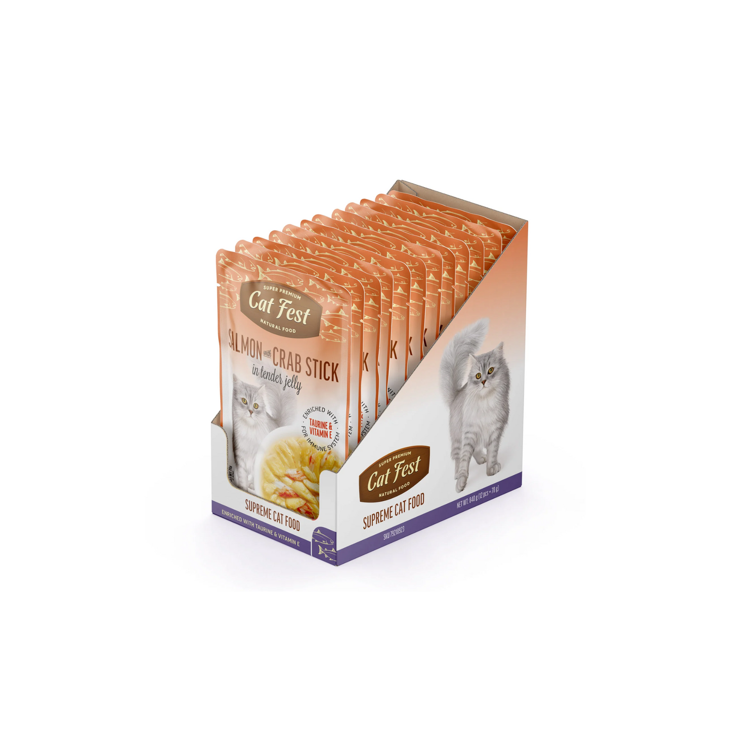 SALMON WITH CRAB STICK IN TENDER JELLY 70G