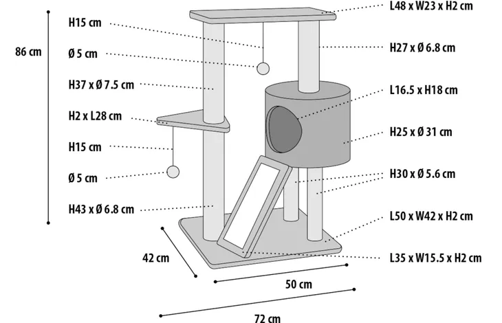 КОШКА ЦАПРЕЧ ДЕРЕВО PARADISO