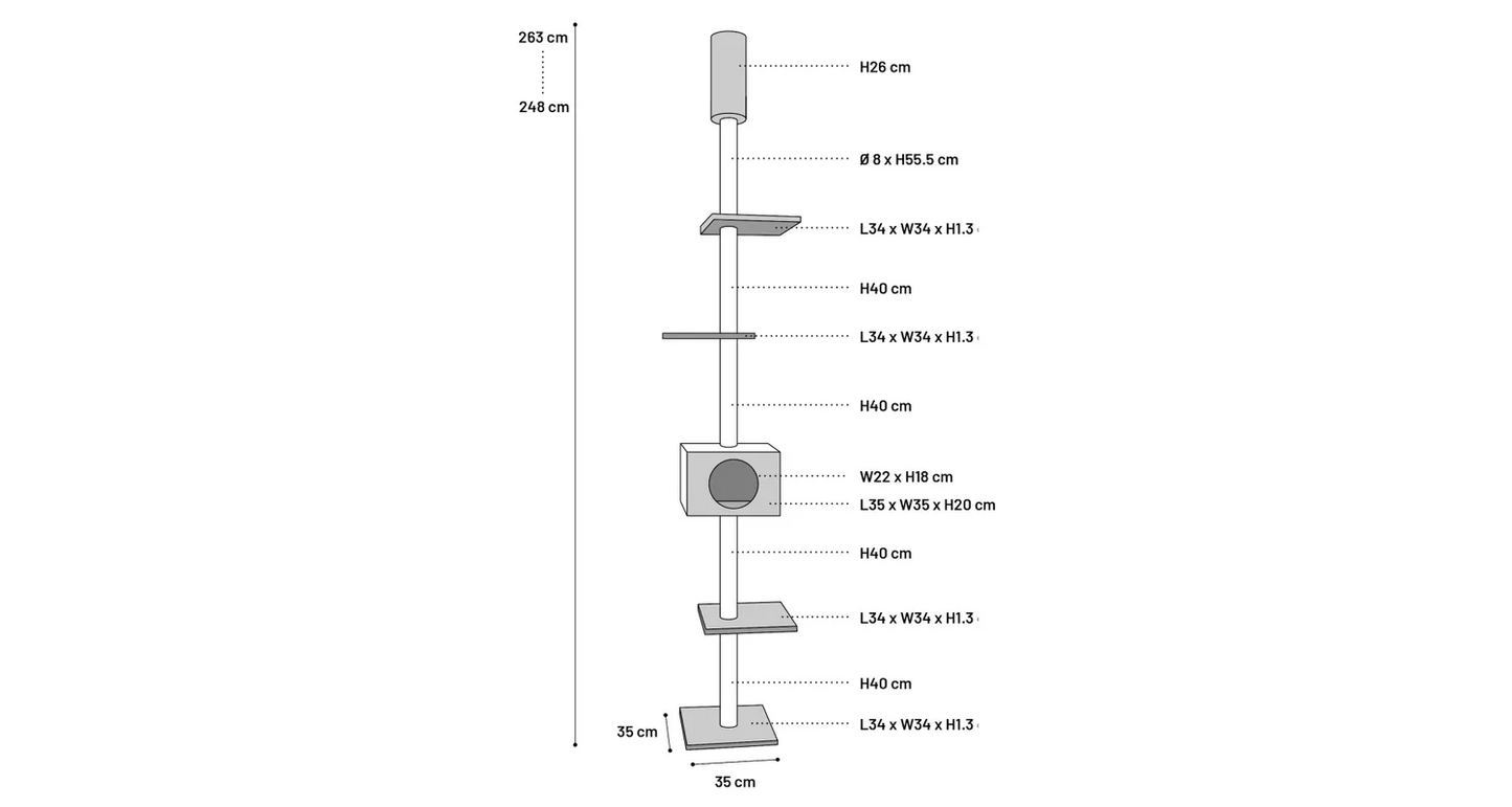 SCRATCH POLE BARWA BEIGE