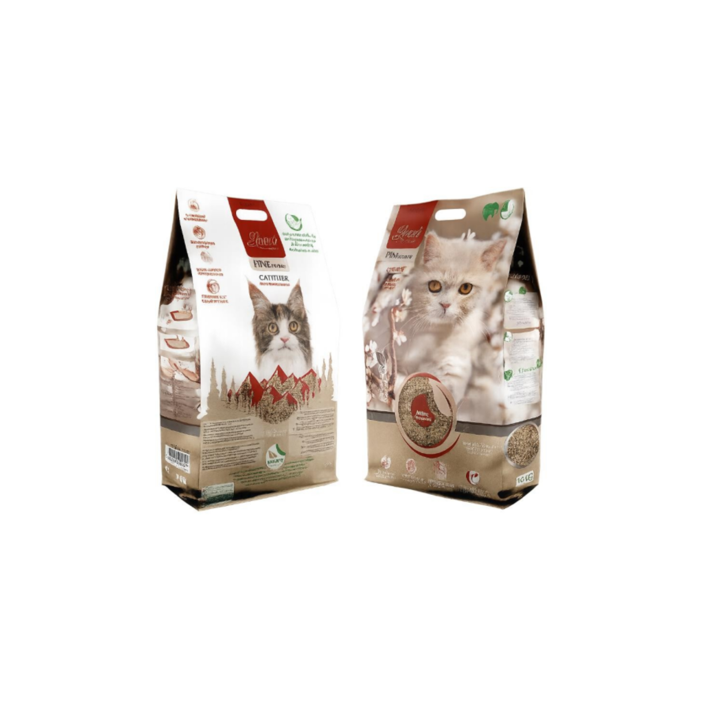 PINE WOOD CRUSHED CAT LITTER 15L-6KG