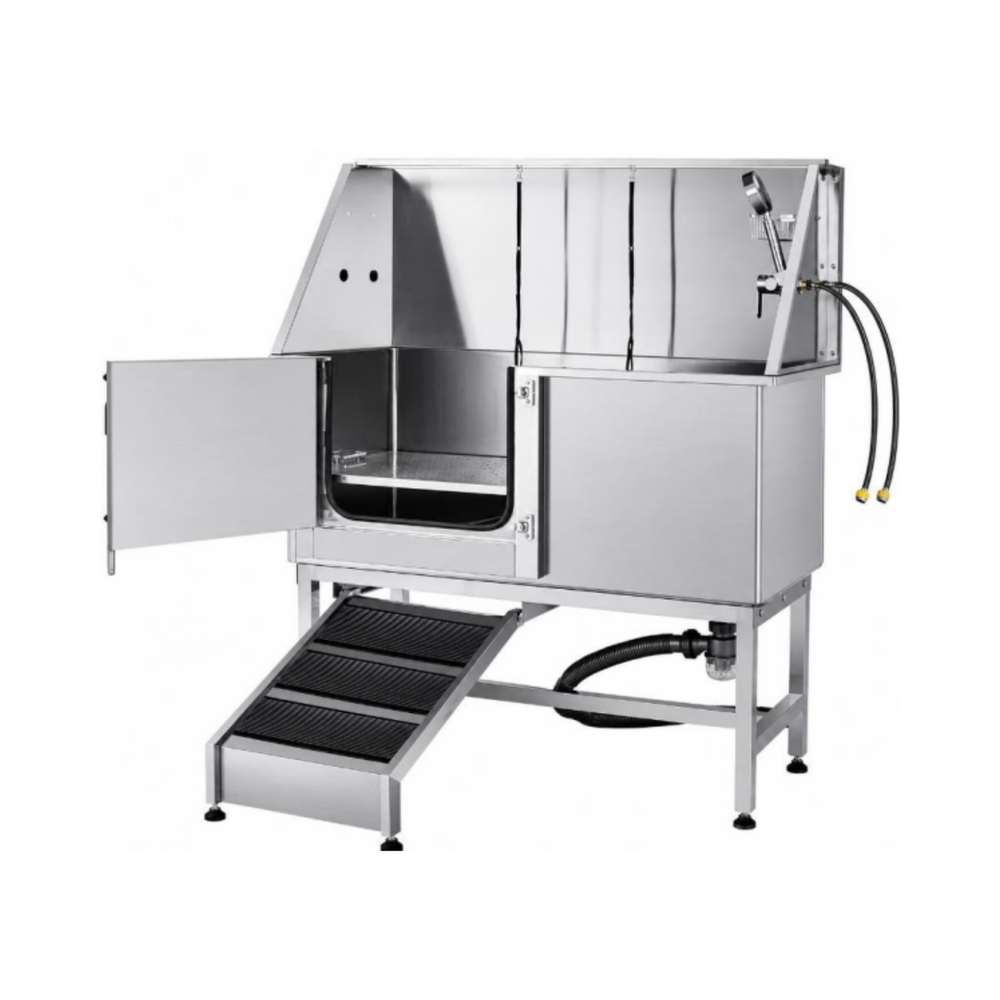 GROOMING BATHTUB WITH RAMP XXL INOX 304 STAILESS STEEL
