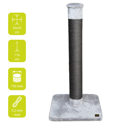 SCRATCHING TREE CLASSIC GIANT FOX LIGHT GREY