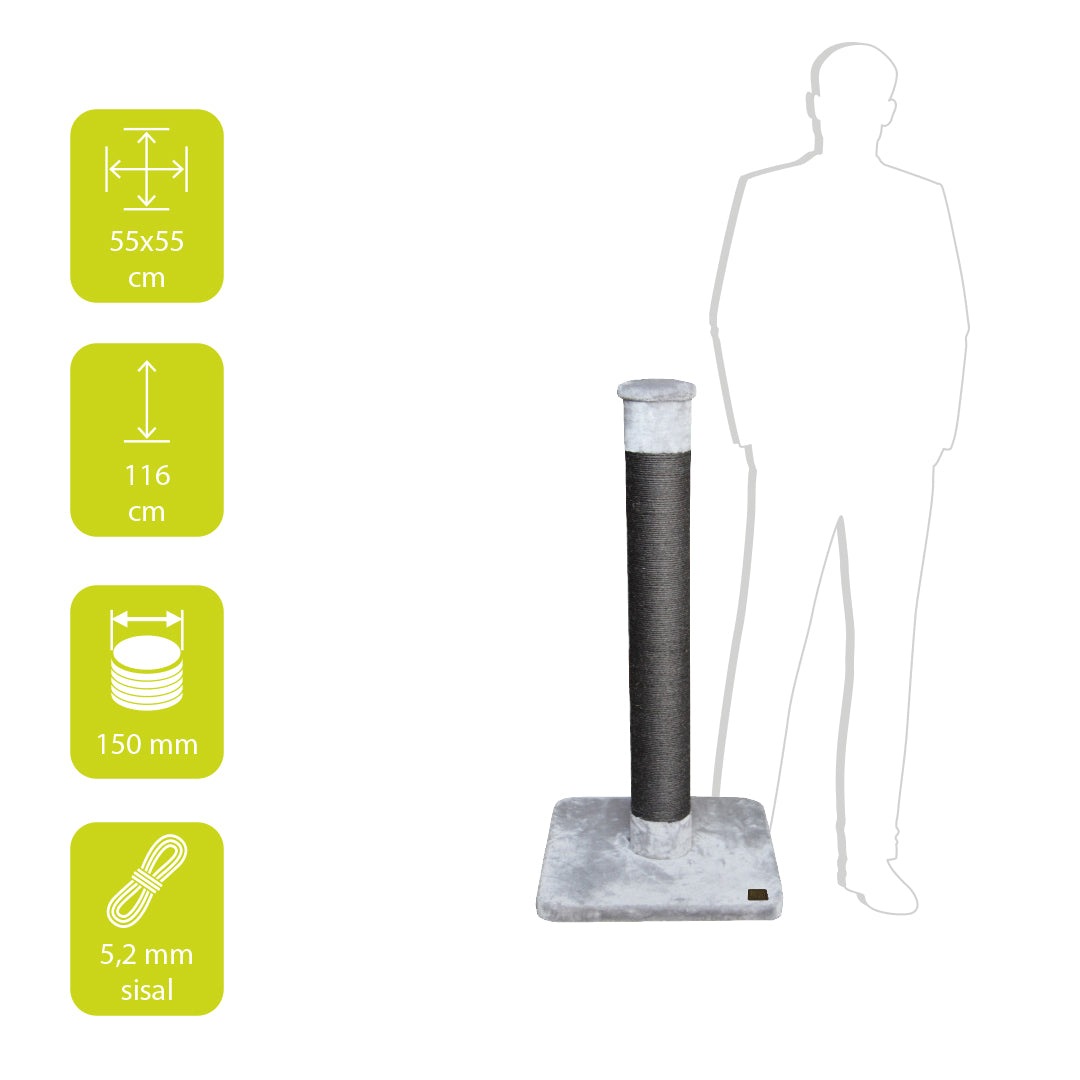 SCRATCHING TREE CLASSIC GIANT FOX LIGHT GREY