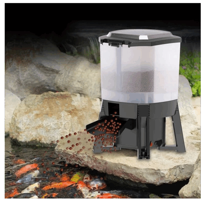 AUTOMATIC FISH FEEDER FOR GARDEN PONDS 12L