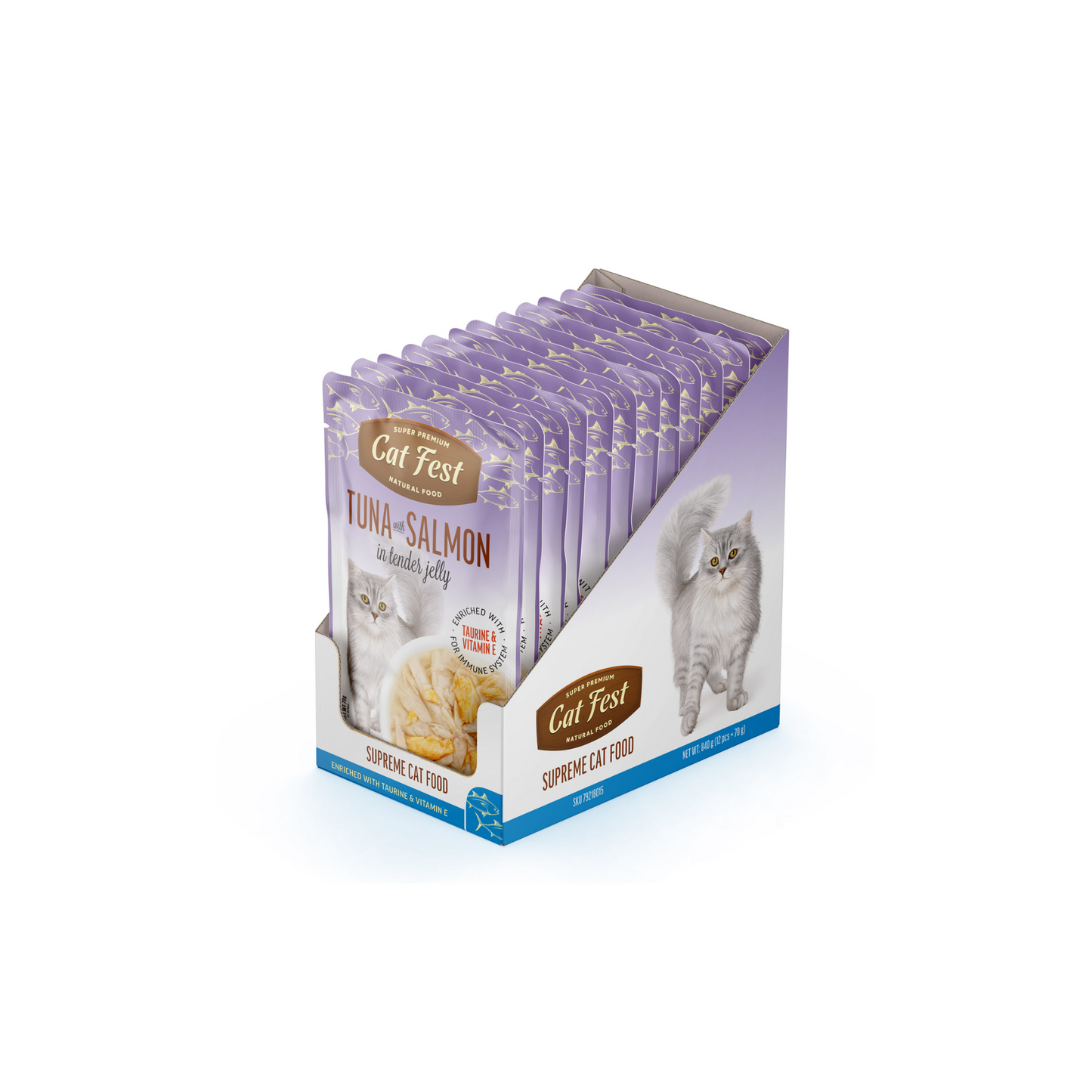 TUNA WITH SALMON IN TENDER JELLY 70G