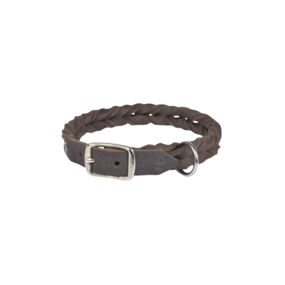 TWIN BRAIDED LEATHER REIFORCES COLLAR