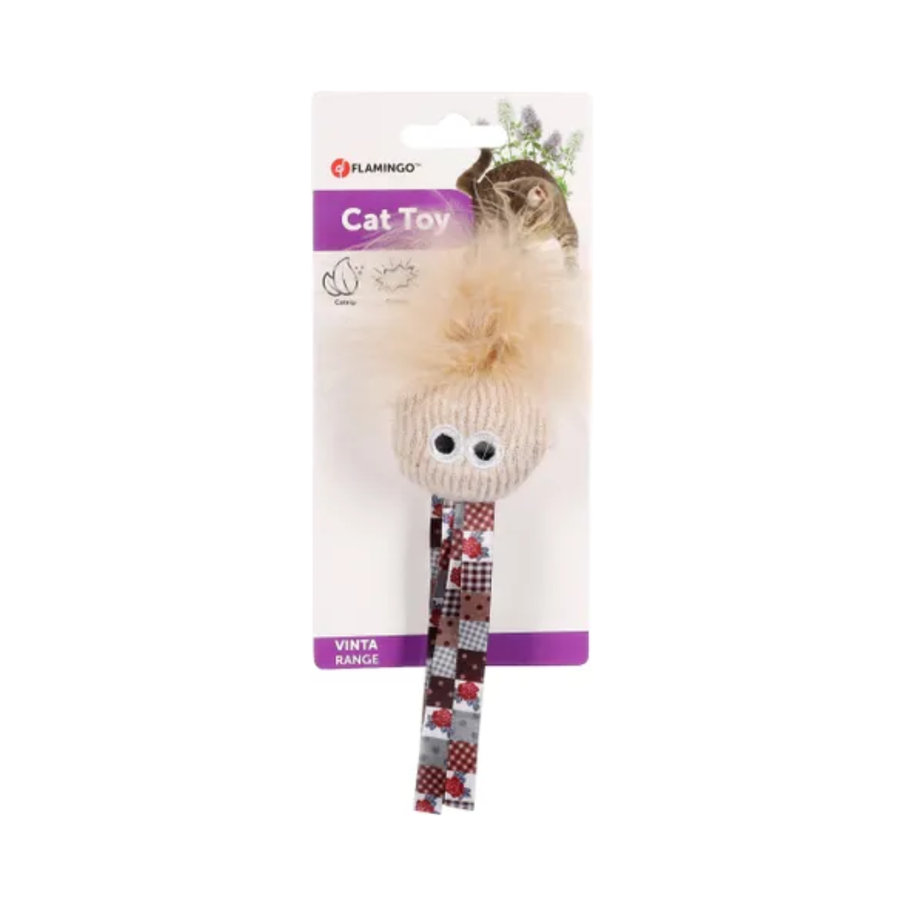 CAT TOY VINTA FACE + FEATHER
