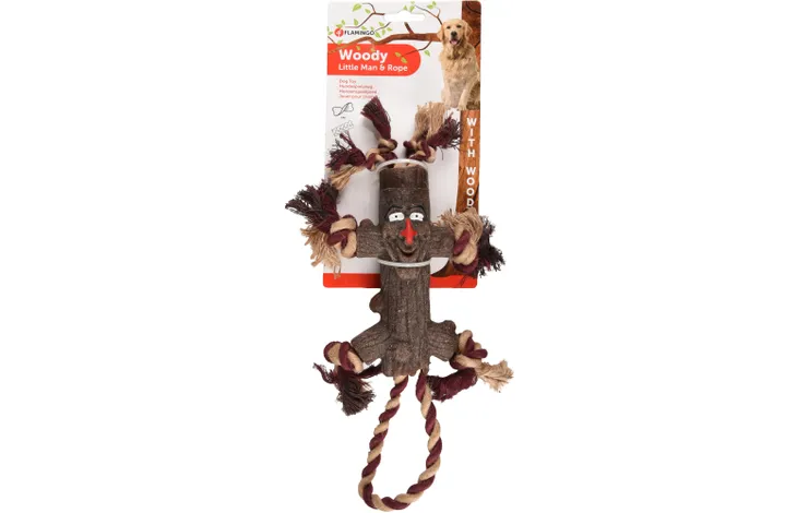 TOY WOODY LITTLE MAN & BRANCH W/ROPE