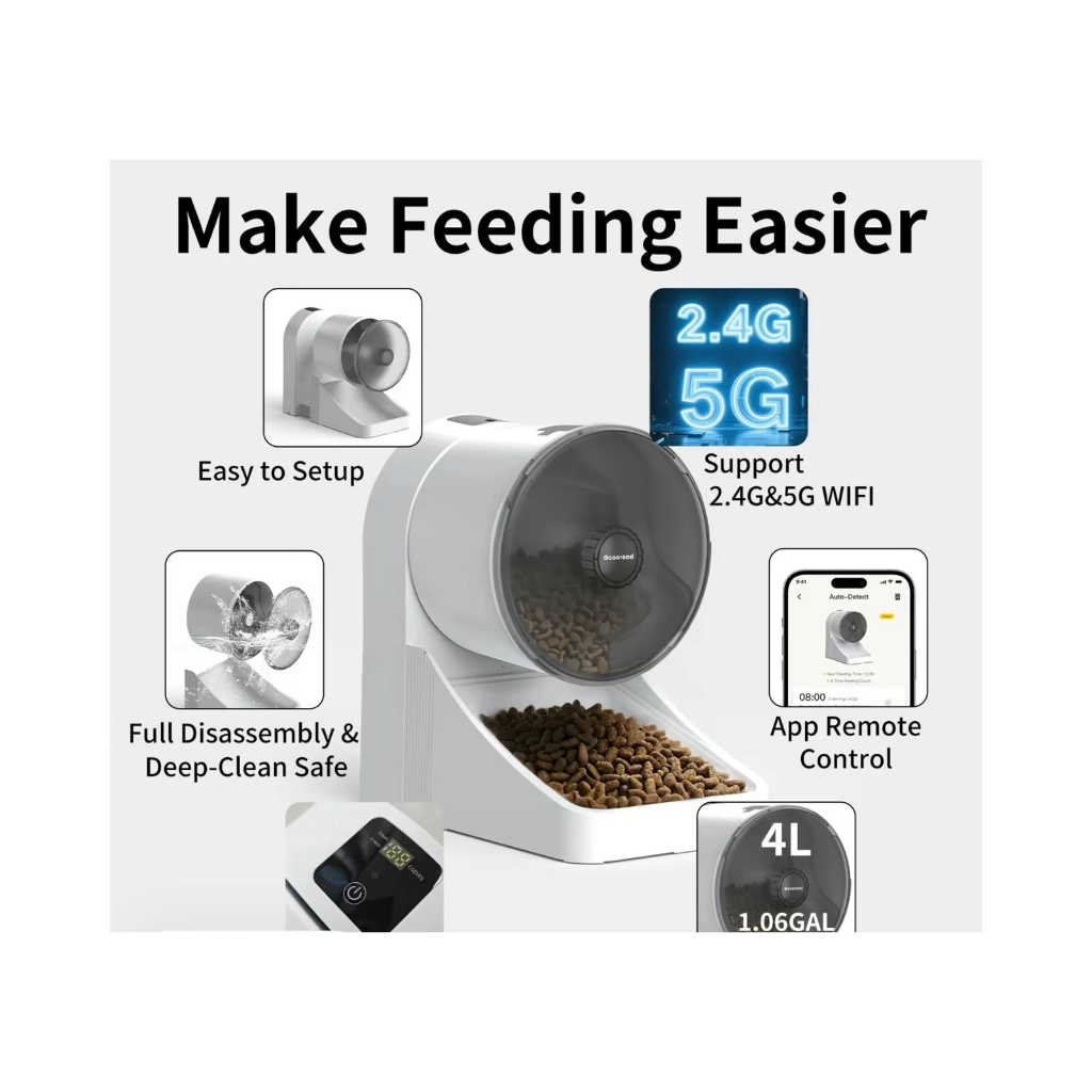 SMART WI-FI AUTOMATIC PET FEEDER 3L