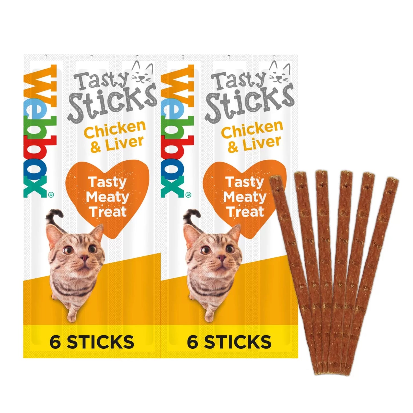 6 x CAT STICKS CHICKEN & LIVER 30G