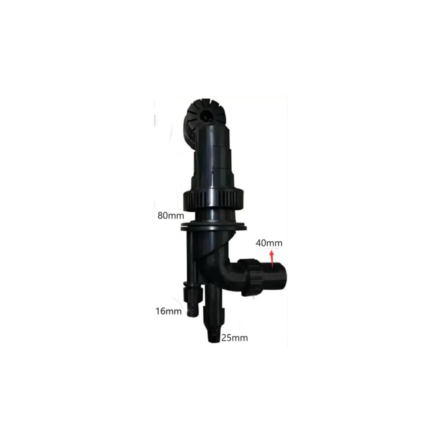 Aquarium Fish Tank Bottom Filter Pipe Fittings 4-Way Overflow Pipe Connectors