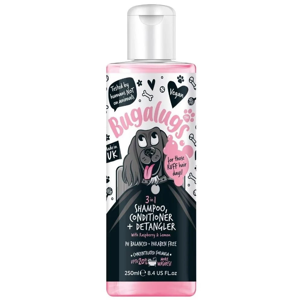 3 IN 1 RASPBERRY & LEMON SHAMPOO, CONDITIONER + DETANGLER