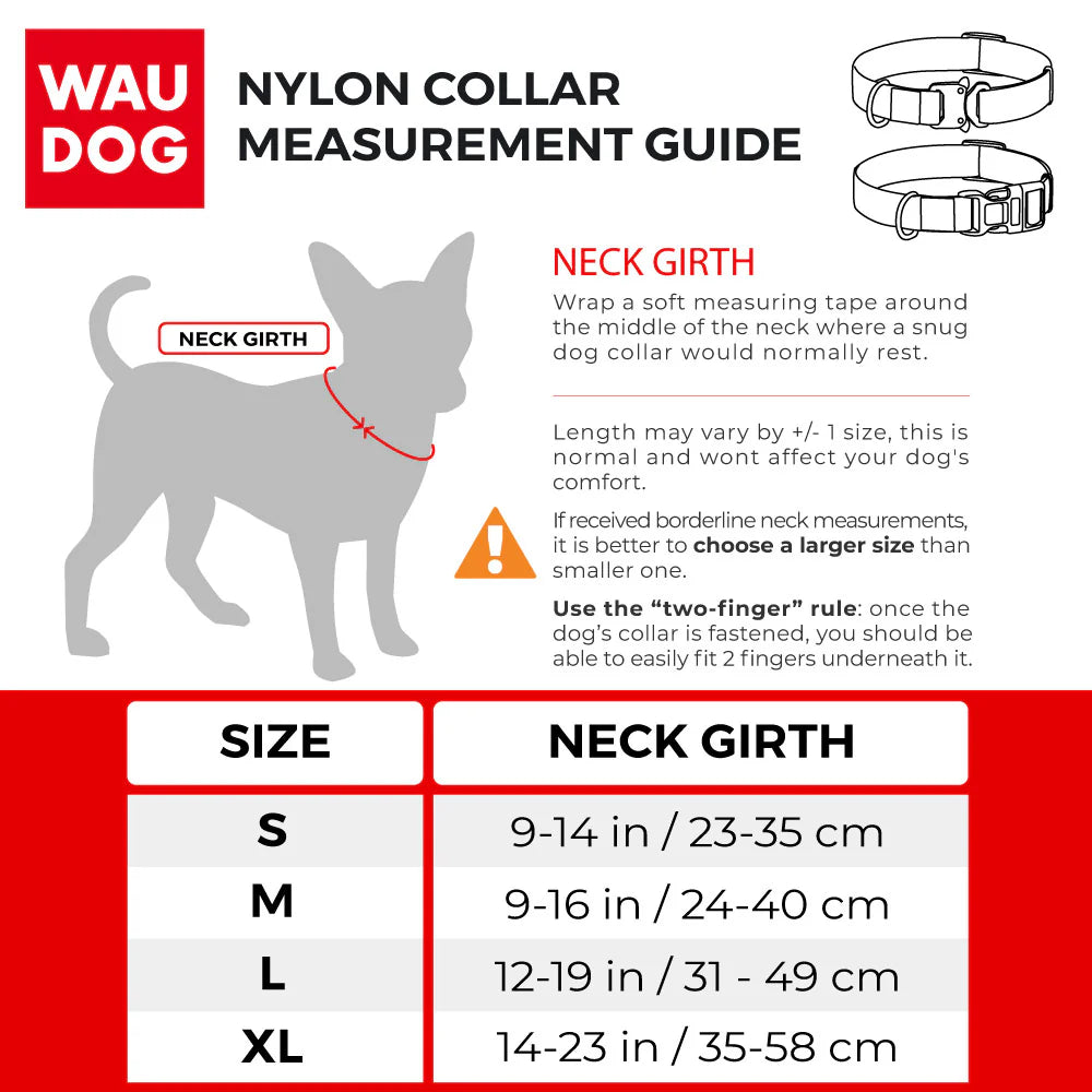 WAUDOG NYLON DOG COLLAR