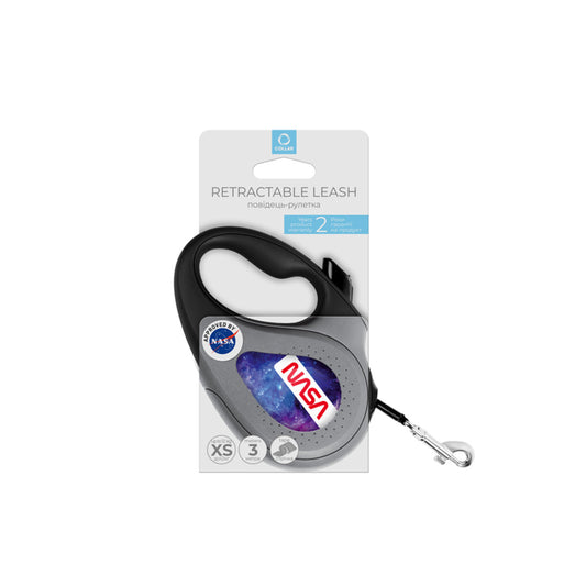 WAUDOG R-LEASH RETRACTABLE DOG LEASH DESIGN NASA21 WITH WASTE BAG CONTAINER & REFLECTIVE TAPE