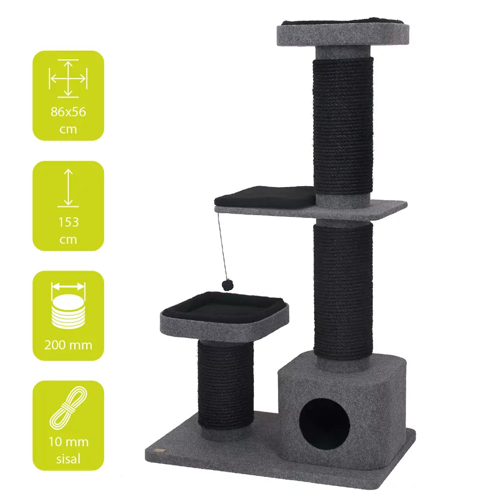 KRABPAAL – COMFORT PYRITE GRIJS CAT SCRATCHING TREE